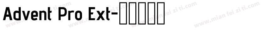 Advent Pro Ext字体转换